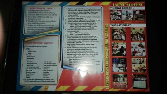 Brosur Penerimaan anggota Polri. 