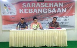 Para narasumber kegiatan Sarasehan Kebangsaan di Kabupaten Natuna.