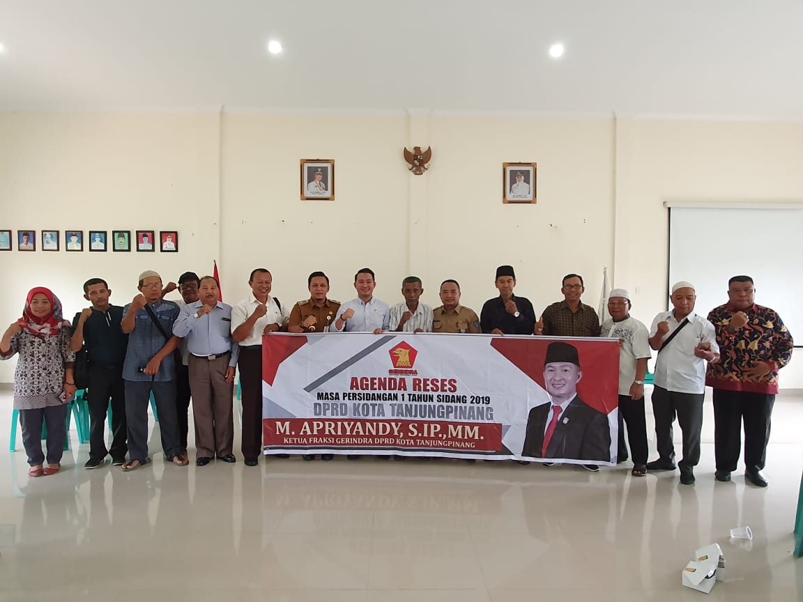 Anggota DPRD Tanjungpinang Dapil 2 dari Partai Gerindra M. Apriyandy saat reses di Kelurahan Melayu Kota Piring, Senin (16/12).