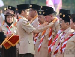 Syahrul Terima Lencana Melati Pramuka Dari Presiden Jokowi