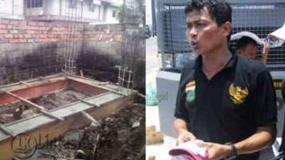 Proyek "siluman tangki air di Akau Potong Lembu (Kiri) dan Indra Jaya, Sekjen Ls lidik Kepri (Kanan)