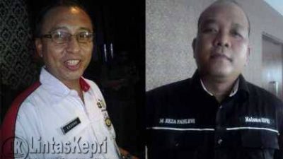 Dadang AG, Kadisdik Kota Tanjungpinang (Kiri) dan M Reza Fahlevi, orang tua siswa yang diduga dikroyok teman sekolahnya (Kanan)