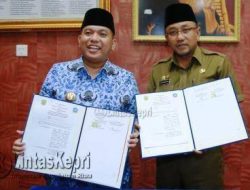 Untuk Menjaga Kebutuhan Masyarakat Pemko Tanjugpinang Dan  Kabupaten Bintan Tandatangani MoU