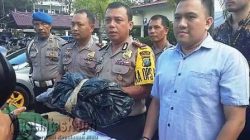 Kapolres Tanjungpinang AKBP Kristian P Siagian  didampingi Waka Polres Wayan S dan Kasat Reskrim Reza Morandi T ketika Siaran Pers Kamis 1401