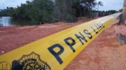 Inilah garis Line PPNS di lokasi penimbunan
