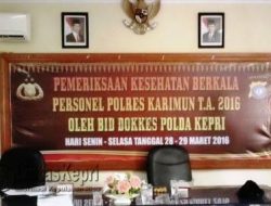 Polisi Karimun Jalani Pemeriksaan Kesehatan