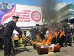 Kanwil Kemenkumham Kepri Bakar BB Razia