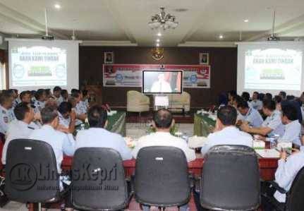 Teleconference Kanwilkemenkumham Kepri Bersama Menkumham-RI