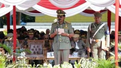 Nurdin Pimpin Upacara HUT Satpol PP Ke-66