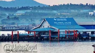 Terlihat kabut asap mulai merambat di Pelabuhan Internasional SBP Tanjungpinang, Rabu (10/8). (foto. Aji Anugraha)