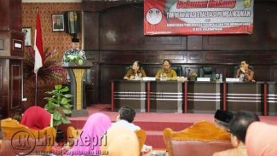 Wakil Walikota Tanjungpinang, Syahrul dalam paparannya tentang penilaian Anugrah Parahita Ekapraya (APE).