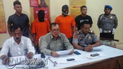 Polsek Tanjungpinang Timur saat menggelar konferensi pers di Mapolsek Tanjungpinang Timur, Kamis (10/11).