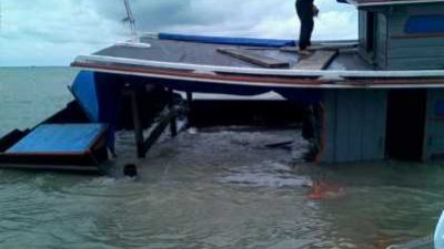 KM. berkah Utama yang karam di Perairan Lingga.