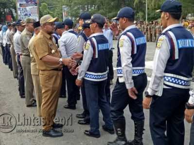 Apel Gabungan Dishub dan Satpol PP yang dipimpin langsung Wali Kota Tanjungpinang, Lis Darmansyah, Selasa (23/5) lalu.