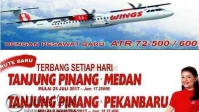 Wings Air Buka Rute Penerbangan Baru di Tanjungpinang