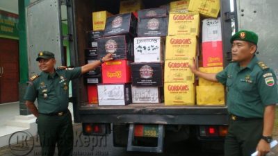 Kodim Grebek Gudang Penyimpanan Mikol Selundupan