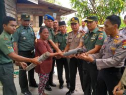 Pasca Ledakan, Warga Teluk Buton Serahkan Selongsong Munisi Sisa Latgab ke Kodim Natuna