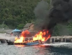 Geger, Kapal Pengangkut Minyak ke Midai Terbakar di Selat Lampa