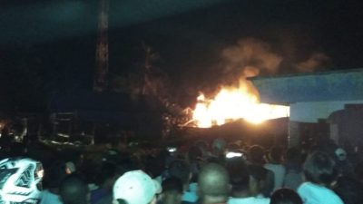 Mesin PLN Terbakar, Ranai Gelap Gulita