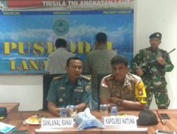 Lanal Ranai Serahkan 2 Tersangka Pemilik Sabu ke Polres Natuna