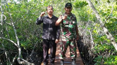 Koramil 03/Sedanau Dukung Pengembangan Wisata Mangrove di Mekar Jaya