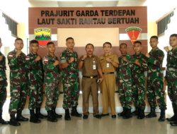 Satgas Pam Puter Yonkomposit 1/GP Terima Kunjungan BPPD Natuna