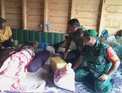 Danramil 03/Sedanau Santuni Warga Penderita Penyakit Aneh