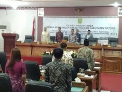 DPRD Natuna Dengarkan Penyampaian Pidato Bupati tentang LKPJ Kada TA 2018