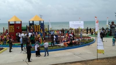 Taman Bermain dan Fasilitas Olahraga di Pantai Kencana Diresmikan