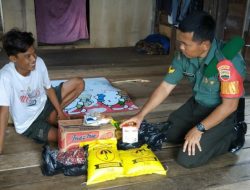 Babinsa Selading Santuni Anak Yatim Putus Sekolah