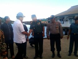 Jajaran Koramil 03/Sedanau Sambut Kunker Gubernur Kepri di Kota Apung