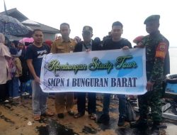 Babinsa Sedanau Ikut Lepas Rombongan SMPN 1 Bunguran Barat Study Tour ke Serasan Timur