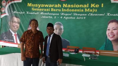 Sekjen Generasi Baru Indonesia Maju (GBIM), Moh Kholil al Faruq, SH, M.Pdi, bersama Penggagas GBIM dari Kota Tanjungpinang, Simon Awantoko, Jumat (2/8)