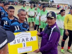 Pian Tengah Juarai Turnamen Sepak Bola HUT Pulau Tiga Barat ke 3