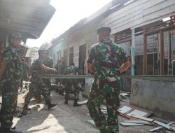 Lantamal IV Tanjungpinang Bongkar Rumah Warga Bermasalah di Kampung Jawa
