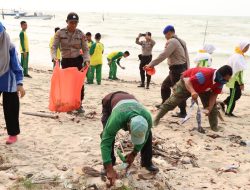 Polres Lingga Goro Bersama Elemen Masyarakat Sempena World Cleanup Day