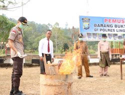 Polres Lingga Musnahkan Barang Bukti Narkotika