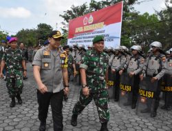 TNI-Polri dan Elemen Masyarakat Apel Kesiapan Pengamanan Pelantikan Presiden