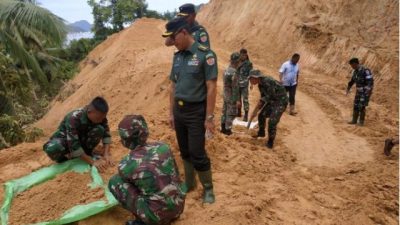 Singkap Keterisolasian Desa Air Biru, Lewat TMMD ke 106 Kodim 0318/Natuna