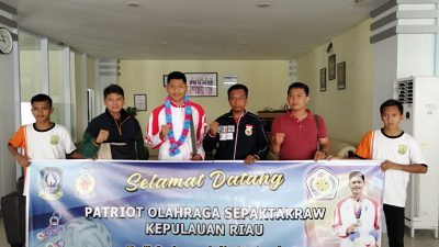 PSTI Sambut Kepulangan Patriot Olahraga Sepak Takraw Kepri