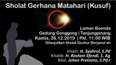 Pemko Tanjungpinang Siapkan 300 Kacamata Sambut Gerhana Matahari Cincin