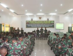 Prajurit TNI AD Diperbatasan Dapat Penyuluhan Hukum dari Korem 033/WP