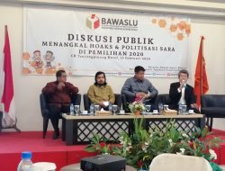 Bawaslu Gelar Diskusi Publik Tangkal Hoaks dan Politisasi SARA Jelang Pilkada 2020