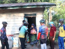 Polres Lingga Gowes Bareng dan Berbagi Sembako