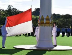 Perdana di Gedung Daerah, Pemkab Natuna Gelar Upacara HUT RI ke-75