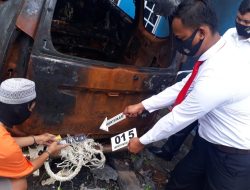 Polsek Daik Lingga Gelar Rekonstruksi Kasus Pembakaran Mobil