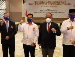 Wakil Ketua III DPRD Provinsi Kepri Hadiri Pengukuhan Kepengurusan KONI Kepri Periode 2020-2024