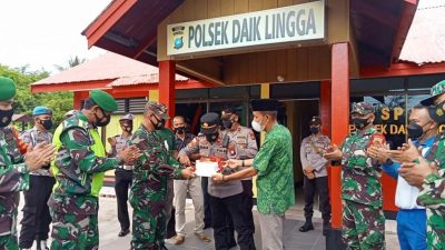 Kesbangpol Kunjungi Polsek Daik Lingga Dalam Rangka HUT Bhayangkara ke-75