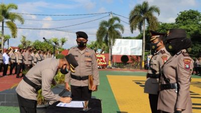 Kapolres Tanjungpinang Tekankan ke Kapolsek KKP Awasi Keluar Masuk Orang di Pelabuhan