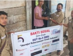 Peringati HUT ke-5, SMSI Natuna Berbagi dengan Janda, Lansia dan Anak Yatim